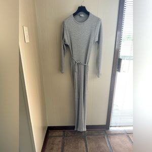 Baserange Maxi wrap dress, Long sleeved , size medium, light gray.